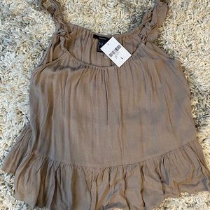 F21 Brown Flowy Tank